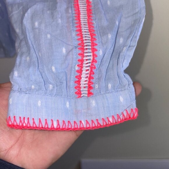 Lilly PULITZER Blue and Pink Women's Blouse XL - Picture 11 of 13